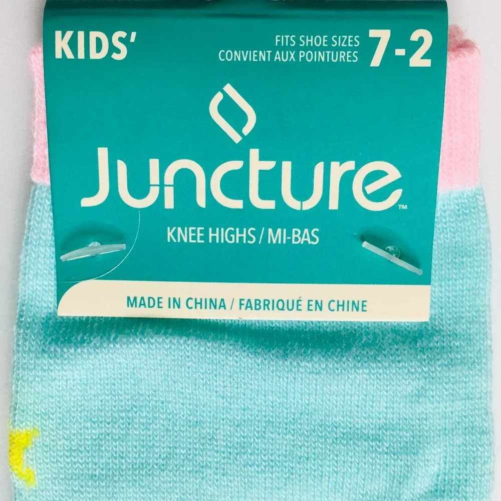 KIDS Llamacorn Furry Face Knee High Socks
